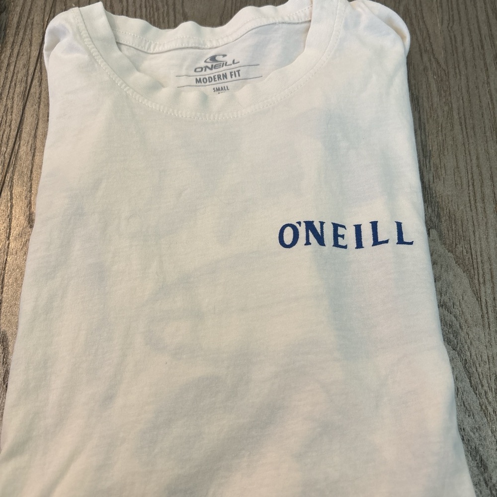 O'Neill White Tee with Blue Logo